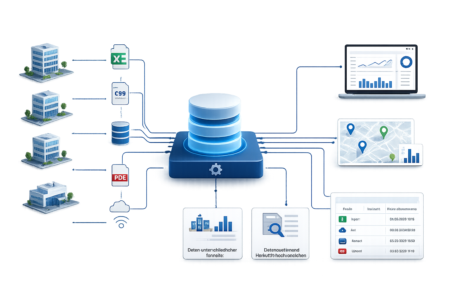 Daten zebtral verarbeiten mit BAScloud